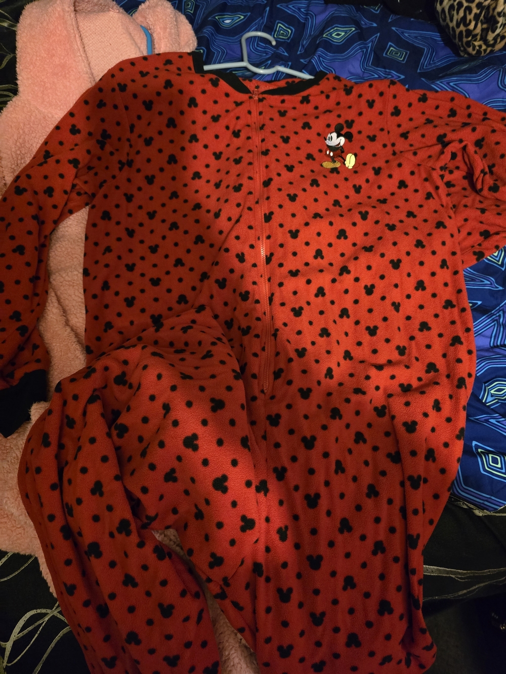 Disney Red Mickey Mouse Adult Pajama Onesie XL